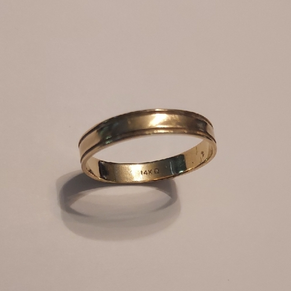 14K Solid Gold Band Ring
